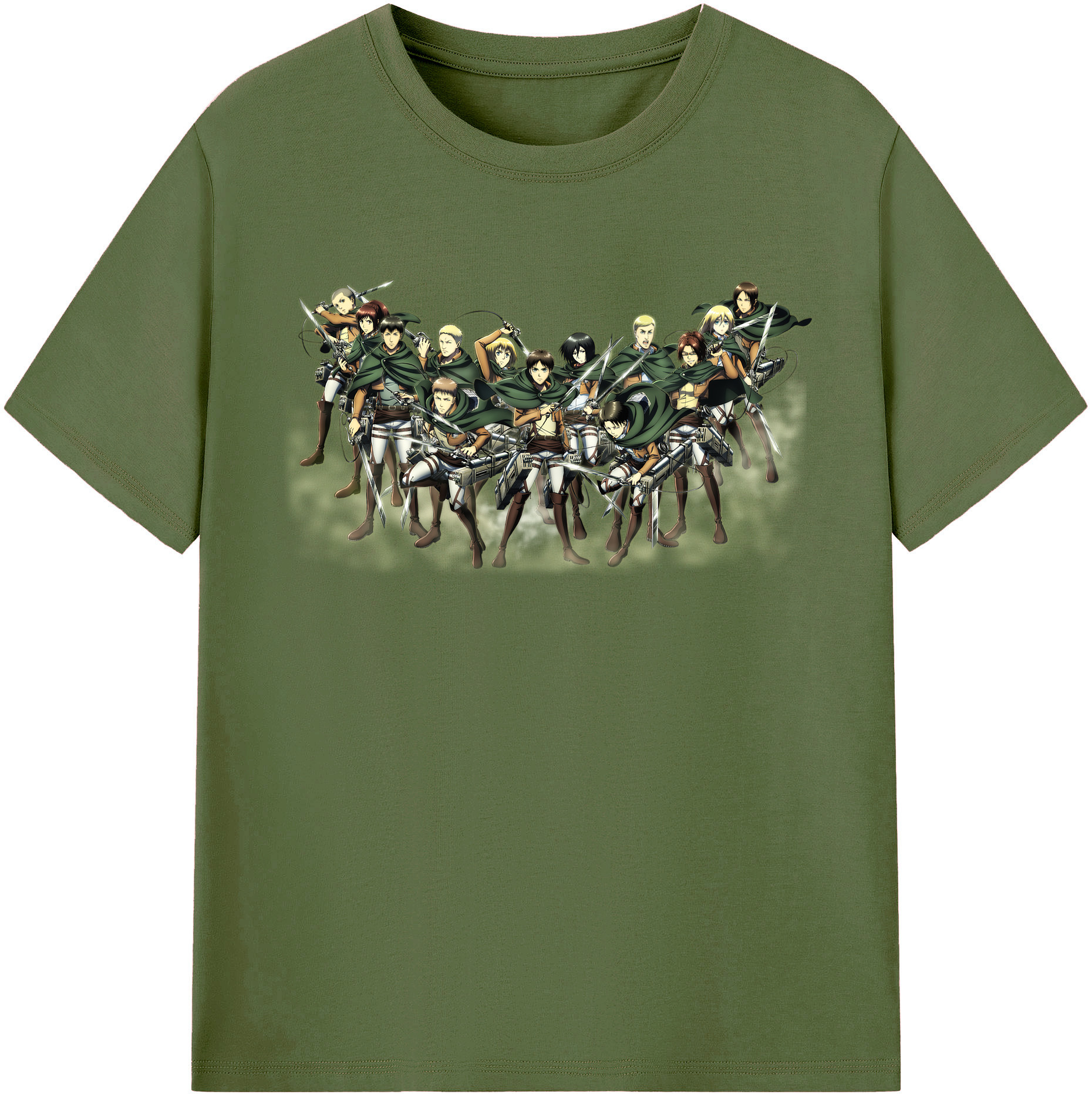（画像用） 進撃の巨人 Attack on Titan 綿100％半袖Tシャツ（フロントプリント）